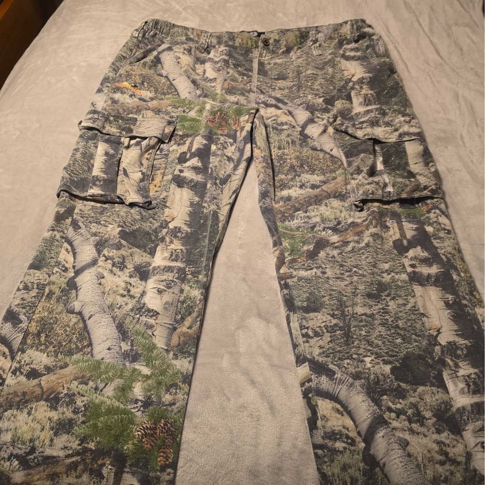 Mossy Oak Camouflage Cargo Pocket Hunting Pants Size XXL 44-46 Camo Outdoor